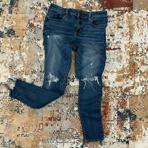 American Eagle distressed jeggings size 8